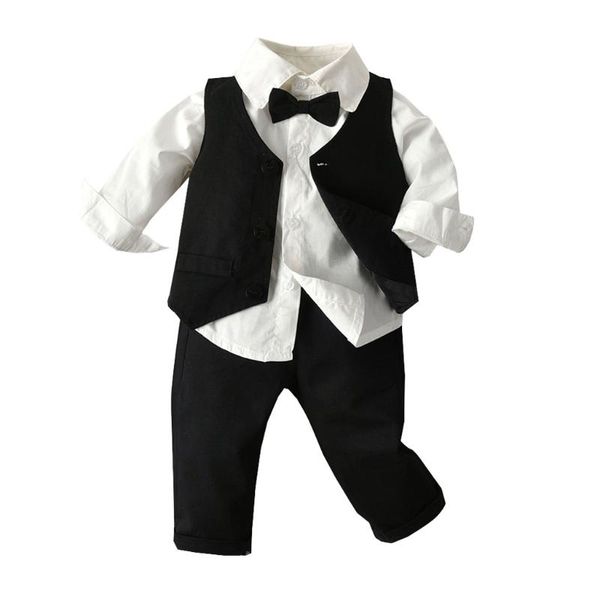 2pcs gentleman boys clothes kids boys clothes bow tie shirt plaid solid waistcoat cotton blouse+pants outfit ropa para ninos, White
2pcs gentleman boys clothes kids boys clothes bow tie shirt plaid solid waistcoat cotton blouse+pants outfit ropa para ninos, White