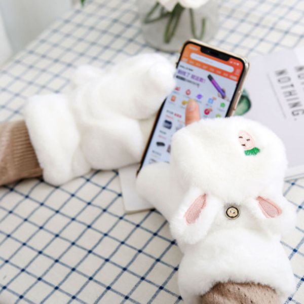 women cute cartoon bear panda half finger flap wool knit mitten winter female thicken plush cashmere warm touch screen glove e24, Blue;gray
women cute cartoon bear panda half finger flap wool knit mitten winter female thicken plush cashmere warm touch screen glove e24, Blue;gray