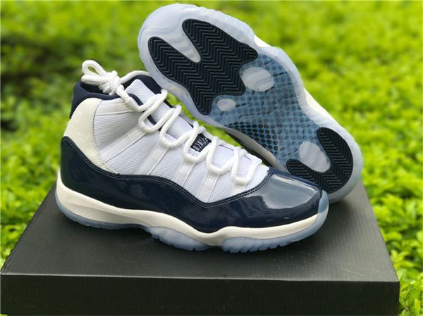 11 xi midnight navy mens basketball shoes white blue george town 11s sports sneakers size us7-13, White;red
11 xi midnight navy mens basketball shoes white blue george town 11s sports sneakers size us7-13, White;red