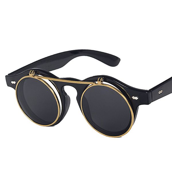 retro steampunk sunglasses men women classic double flip round sun glasses female steam punk eyeglasses circular eyewear, White;black
retro steampunk sunglasses men women classic double flip round sun glasses female steam punk eyeglasses circular eyewear, White;black