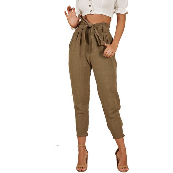 european beauty high waist casual belt trousers feet harem pants women, Black;white
european beauty high waist casual belt trousers feet harem pants women, Black;white