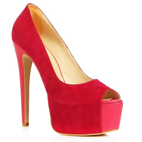 mst-036 fuchsia suede super high heels shoes platform shoes thin heel large size 14cm, Black
mst-036 fuchsia suede super high heels shoes platform shoes thin heel large size 14cm, Black