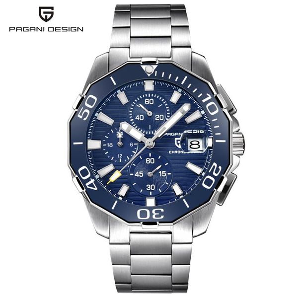 pagani design watches mens waterproof analogue quartz clock chronograph stainless steel waterproof watch men sports relogio, Slivery;brown
pagani design watches mens waterproof analogue quartz clock chronograph stainless steel waterproof watch men sports relogio, Slivery;brown