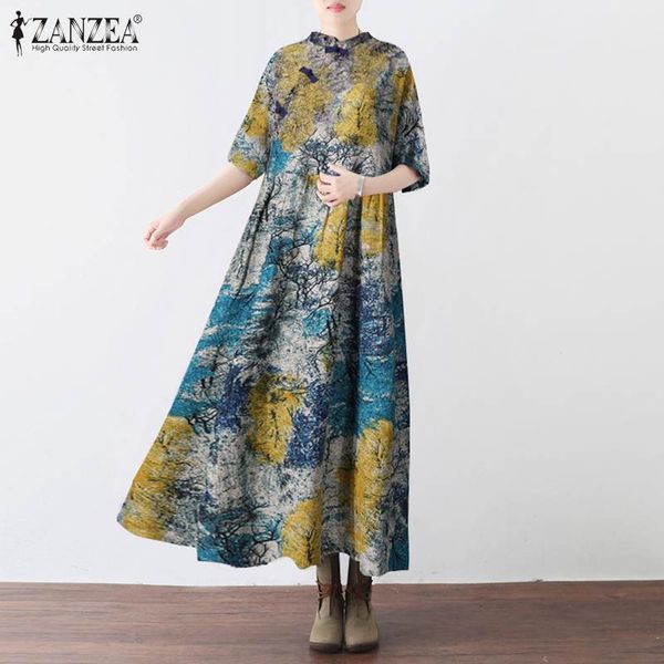 party dresses plus size summer shirt dress zanzea 2021 elegant women's printed sundress casual half sleeve maxi vestidos female button, White;black
party dresses plus size summer shirt dress zanzea 2021 elegant women's printed sundress casual half sleeve maxi vestidos female button, White;black