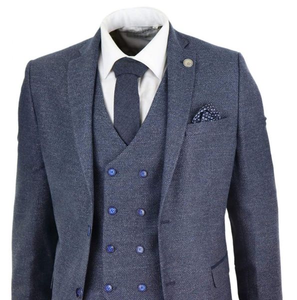 fashion mens suits blue 3 piece suit peaky blinder classic tweed slim fit costume vintage suit jacket pants vest custom made wedding tuxedos, Black;gray
fashion mens suits blue 3 piece suit peaky blinder classic tweed slim fit costume vintage suit jacket pants vest custom made wedding tuxedos, Black;gray