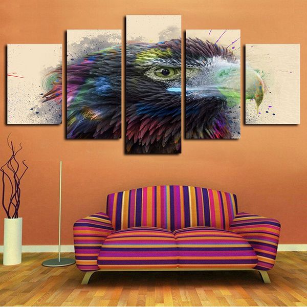 5 panels colored animal eagle head artworks giclee canvas wall art for kid home wall decor abstract poster canvas print oil painting
5 panels colored animal eagle head artworks giclee canvas wall art for kid home wall decor abstract poster canvas print oil painting