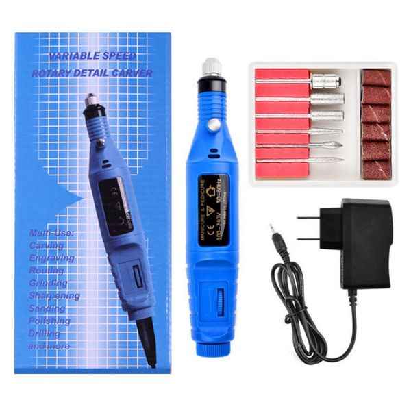 professional electric nail art drill bits portable nail grinding manicure machine pen drill file kit gel polish remove, Silver
professional electric nail art drill bits portable nail grinding manicure machine pen drill file kit gel polish remove, Silver