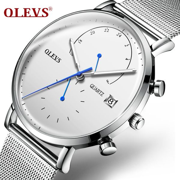 olevs luxury men's watch stainless steel mesh strap luminous waterproof quartz watch men's watch gift for husband or boyfriend, Slivery;brown
olevs luxury men's watch stainless steel mesh strap luminous waterproof quartz watch men's watch gift for husband or boyfriend, Slivery;brown