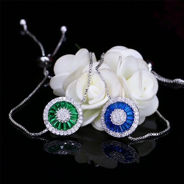 fashion zircons crystal bracelets adjustable size silver color round royal blue crystal cubic zirconia charm bangles for women, Black
fashion zircons crystal bracelets adjustable size silver color round royal blue crystal cubic zirconia charm bangles for women, Black