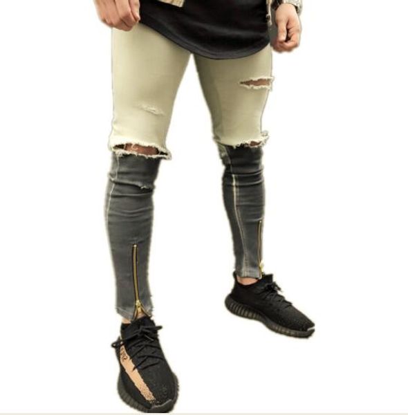 new men's ankle length slim jeans streetwear holes summer ripped pencil pants trousers casual denim skinny, Blue
new men's ankle length slim jeans streetwear holes summer ripped pencil pants trousers casual denim skinny, Blue