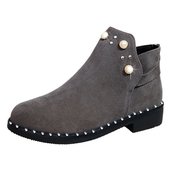 yeddamavis grey zipper boots women boots women shoes new british style short snow rivet womens booties woman shoes, Black 
yeddamavis grey zipper boots women boots women shoes new british style short snow rivet womens booties woman shoes, Black