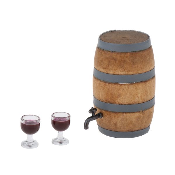 1/12 dollhouse miniature wine barrel goblet set for doll house kitchen or pub bar decoration, pack of 3 pieces
1/12 dollhouse miniature wine barrel goblet set for doll house kitchen or pub bar decoration, pack of 3 pieces