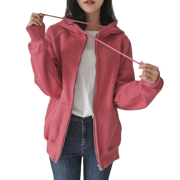 autumn winter new long sweatshirt women korean loose casual hoodies womens student zipper plus velvet thick warm sweatshirts 542, Black
autumn winter new long sweatshirt women korean loose casual hoodies womens student zipper plus velvet thick warm sweatshirts 542, Black