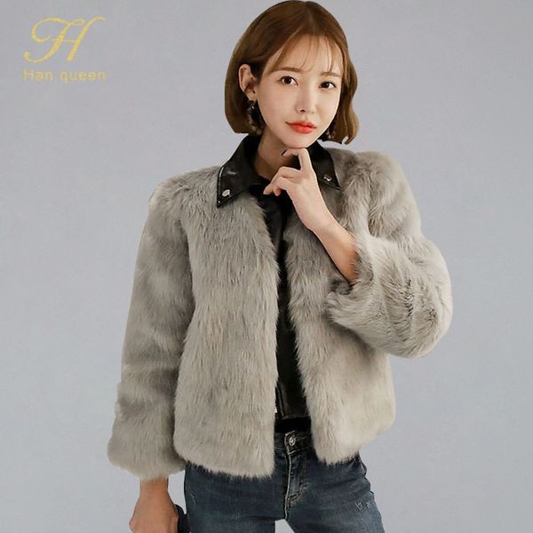 h han queen fake mink velvet elegant women clothes 2019 autumn winter thick full sleeve short trench ol hairy cardigan coats, Tan;black
h han queen fake mink velvet elegant women clothes 2019 autumn winter thick full sleeve short trench ol hairy cardigan coats, Tan;black
