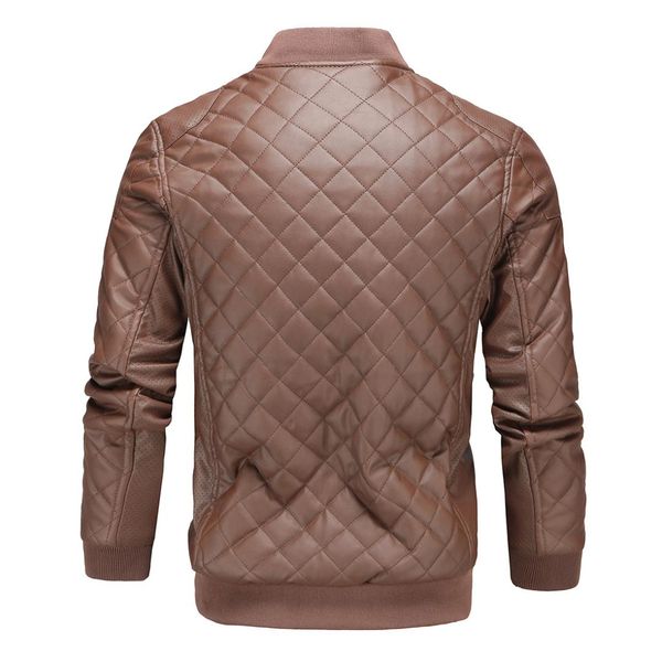 2019 winter new style men's leather coat england stand collar men rhombus leather coat jacket men's d039, Black
2019 winter new style men's leather coat england stand collar men rhombus leather coat jacket men's d039, Black