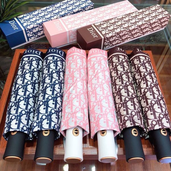 fashion print letter umbrellas delicate windproof three-fold umbrella classic uv protection sunny umbrella with box full automatic umbrella
fashion print letter umbrellas delicate windproof three-fold umbrella classic uv protection sunny umbrella with box full automatic umbrella