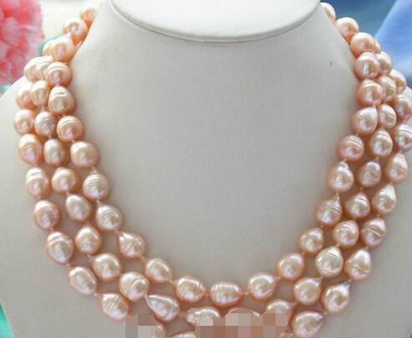 classic 11-12mm baroque rose natural pearl 48 inches necklace, Silver
classic 11-12mm baroque rose natural pearl 48 inches necklace, Silver