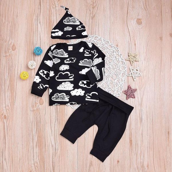 explosion models children's clothing cute children clouds graffiti set + hat three-piece set, White
explosion models children's clothing cute children clouds graffiti set + hat three-piece set, White