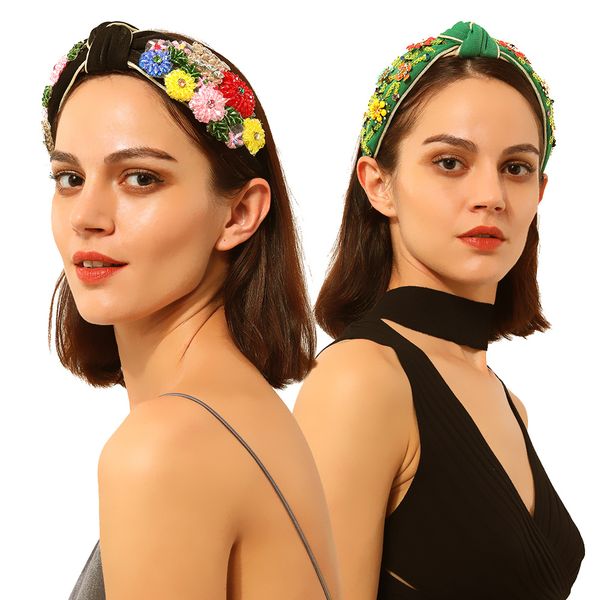 fashion trendy luxury designer vintage baroque style beautiful colorful crystal flowers wide velvet headbands hair jewelry for woman girls, Silver
fashion trendy luxury designer vintage baroque style beautiful colorful crystal flowers wide velvet headbands hair jewelry for woman girls, Silver