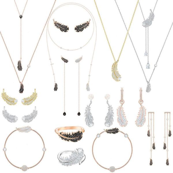 swa 2020 new fashionable naughty rose gold set. golden stylish feather crystal girlfriend romantic gift delivery, Silver
swa 2020 new fashionable naughty rose gold set. golden stylish feather crystal girlfriend romantic gift delivery, Silver