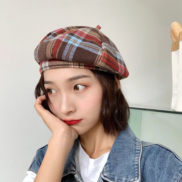 korea style winter beret hat caps women autumn female bonnet caps lady painter hats all matched vintage plaid warm artistist hat, Blue;gray
korea style winter beret hat caps women autumn female bonnet caps lady painter hats all matched vintage plaid warm artistist hat, Blue;gray
