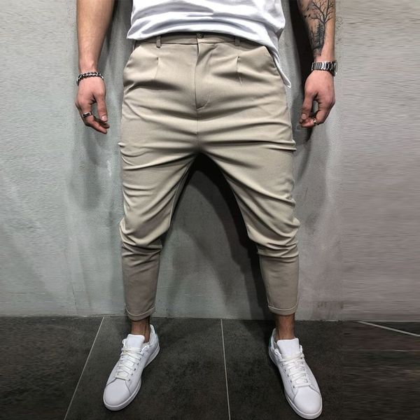 men's pants 2021 pantalon homme fashion solid men slim fit casual long streetwear suit joggers pant trousers clothing, Black
men's pants 2021 pantalon homme fashion solid men slim fit casual long streetwear suit joggers pant trousers clothing, Black