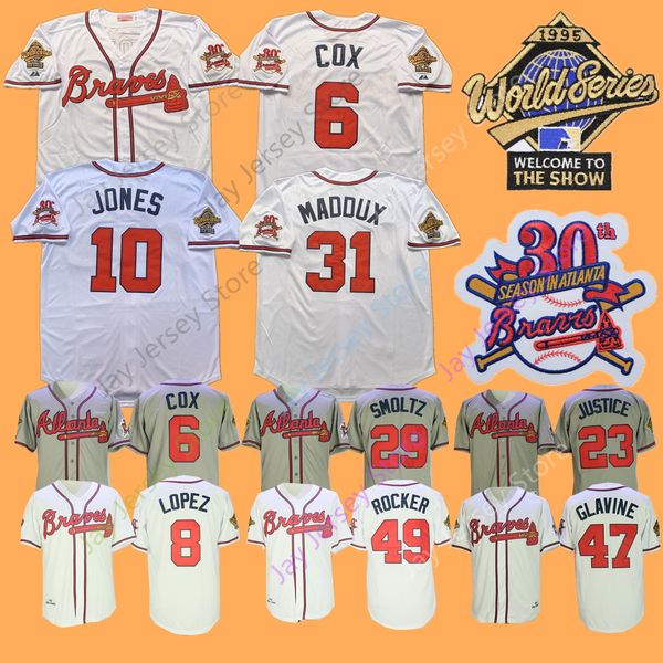 Atlanta 1995 World Series Braves Jersey Bobby Cox Lopez Chipper Jones John Smoltz Greg 31 Maddux Tom Glavine John Rocker Home Aaway
Atlanta 1995 World Series Braves Jersey Bobby Cox Lopez Chipper Jones John Smoltz Greg 31 Maddux Tom Glavine John Rocker Home Aaway