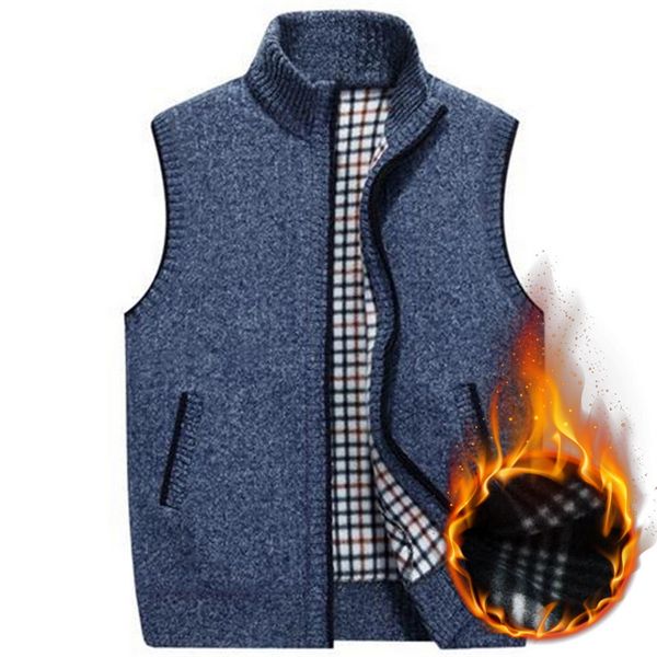 2019 autumn sleeveless vests knitted sweater mens casual solid plus size stand collar waistcoat zipper cardigan knitwear hombre, Black;white
2019 autumn sleeveless vests knitted sweater mens casual solid plus size stand collar waistcoat zipper cardigan knitwear hombre, Black;white