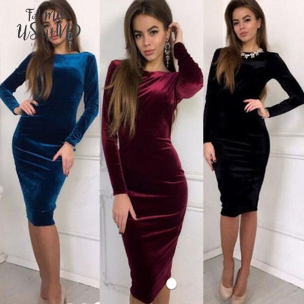women crew neck casual long sleeve solid sheath evening party midi dress velvet dresses clothes drop shipping, Black;gray
women crew neck casual long sleeve solid sheath evening party midi dress velvet dresses clothes drop shipping, Black;gray