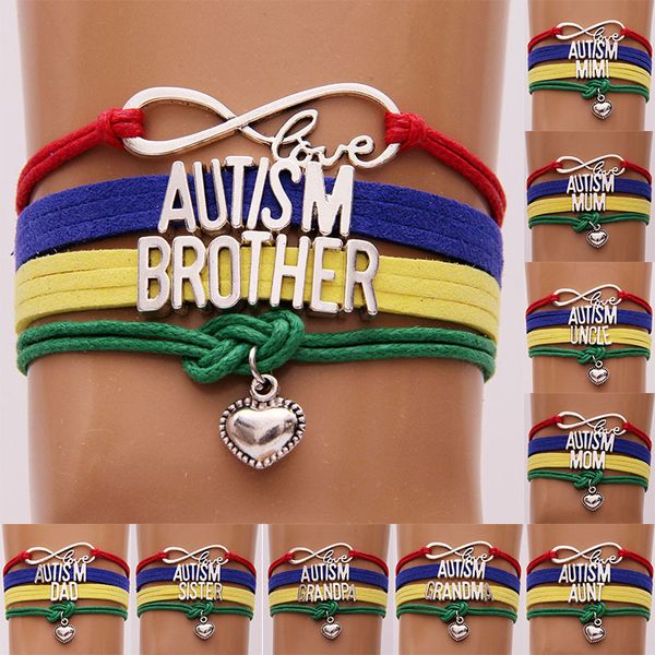 autism infinity love heart charm bracelet handmade wristband letters weave rope chain bangle children statement jewelry gift, Golden;silver
autism infinity love heart charm bracelet handmade wristband letters weave rope chain bangle children statement jewelry gift, Golden;silver