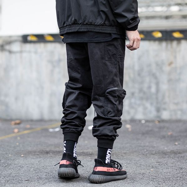 men elastic harem pants ribbons men streetwear multi-pocket punk hip hop casual pant joggers male trousers waist crxjj, Black
men elastic harem pants ribbons men streetwear multi-pocket punk hip hop casual pant joggers male trousers waist crxjj, Black