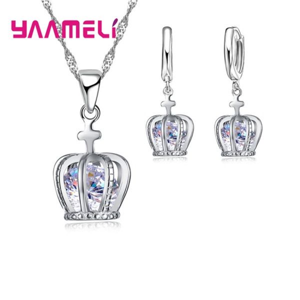 women jewelry sets fine 925 sterling silver shiny cubic zirconia stone cross crown pendant necklace earrings for wedding party
women jewelry sets fine 925 sterling silver shiny cubic zirconia stone cross crown pendant necklace earrings for wedding party