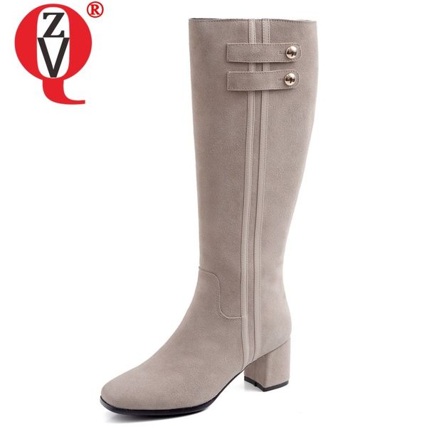 zvq winter new warm cow suede knee high boots outside high heels square toe zip office women shoes drop shipping size 33-40, Black
zvq winter new warm cow suede knee high boots outside high heels square toe zip office women shoes drop shipping size 33-40, Black