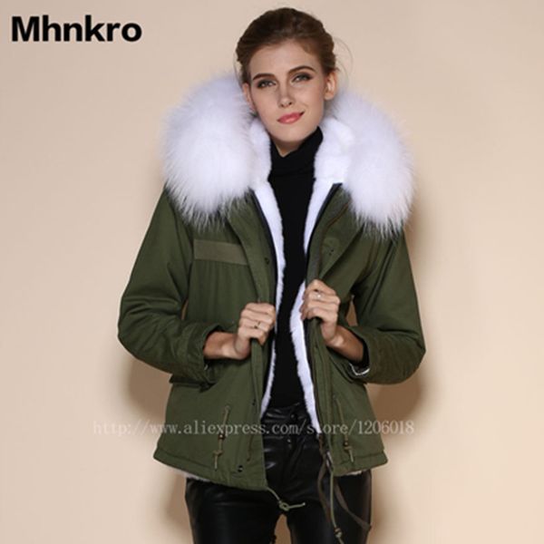 2018 fashion winter new arrival solid white raccoon collar ladies winter thickness furs lined army green shell wear, Black
2018 fashion winter new arrival solid white raccoon collar ladies winter thickness furs lined army green shell wear, Black