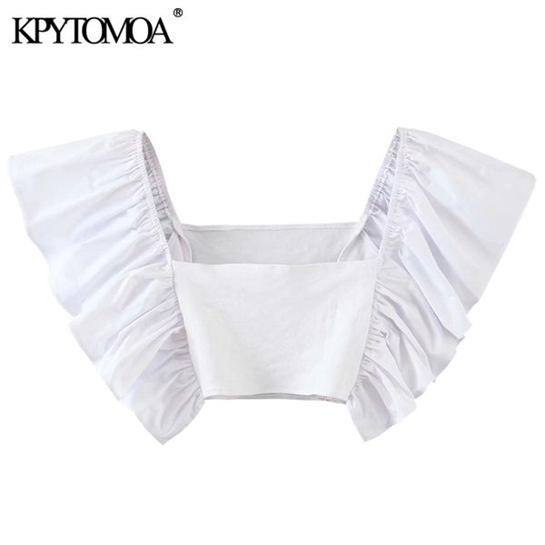 kpytomoa women 2020 fashion patchwork ribbed cropped blouses vintage square collar short sleeve ruffled female shirts chic, White
kpytomoa women 2020 fashion patchwork ribbed cropped blouses vintage square collar short sleeve ruffled female shirts chic, White