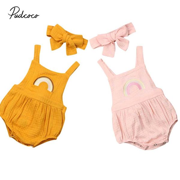 2019 brand newborn toddler baby girl clothes cute rainbow bodysuit headband summer sleeveless new sunsuit outfit playsuit 0-18m, Blue
2019 brand newborn toddler baby girl clothes cute rainbow bodysuit headband summer sleeveless new sunsuit outfit playsuit 0-18m, Blue