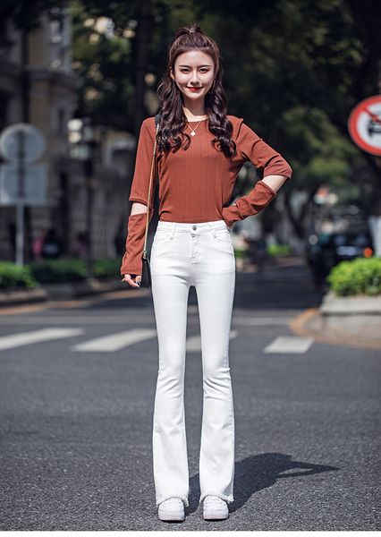 the white han edition white wind show thin tight big yards bootleg jeans trousers, Blue
the white han edition white wind show thin tight big yards bootleg jeans trousers, Blue