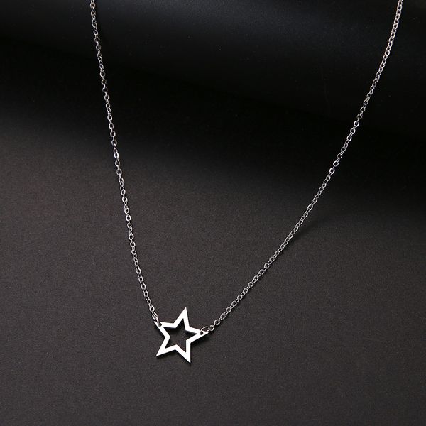 new arrival women hollow pentagram pendant stainless steel necklace fashion jewelry friend gift girl party trendy statement, Silver
new arrival women hollow pentagram pendant stainless steel necklace fashion jewelry friend gift girl party trendy statement, Silver