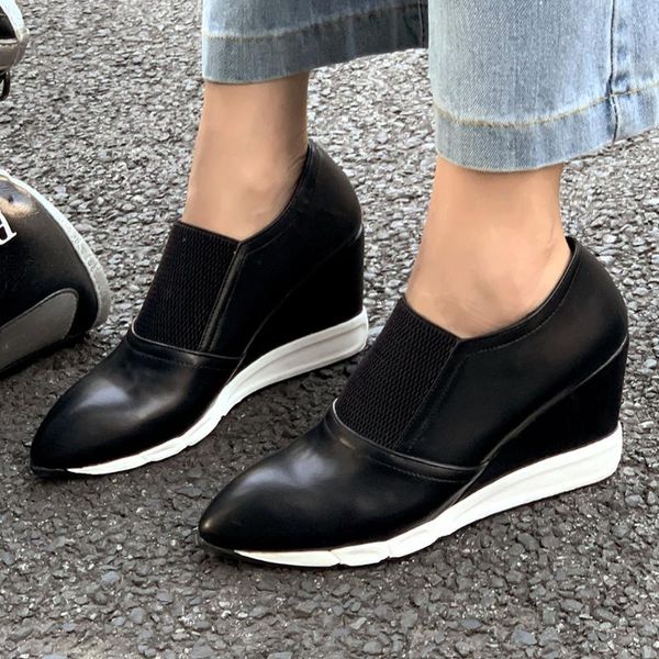 sarairis 2020 new fashion wedge high heels comfortable shoes woman pumps female pointed toe elastic band classics pumps women, Black
sarairis 2020 new fashion wedge high heels comfortable shoes woman pumps female pointed toe elastic band classics pumps women, Black