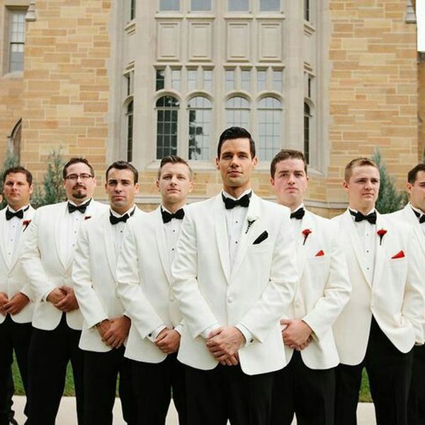 tailored men tuxedos ivory suits for wedding 2piece shawl lapel man suits blazers coat black pants slim fit costume homme terno masculino, Black;gray
tailored men tuxedos ivory suits for wedding 2piece shawl lapel man suits blazers coat black pants slim fit costume homme terno masculino, Black;gray