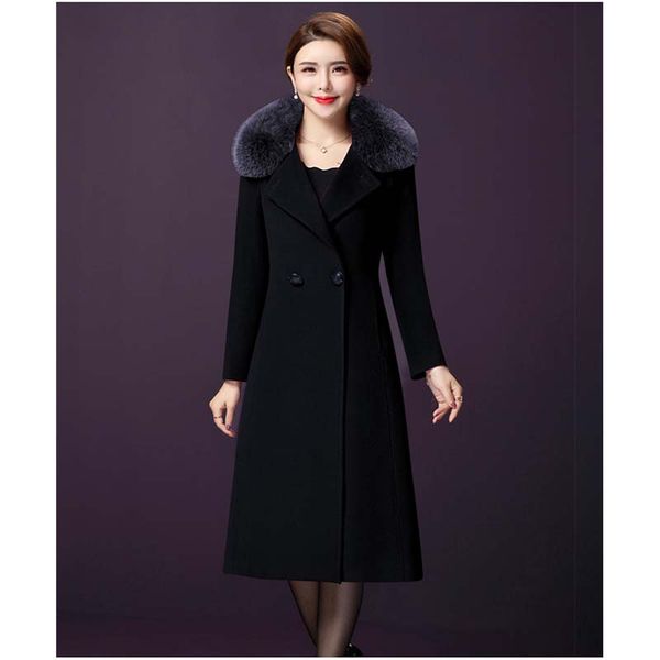 2020 plus size autumn winter wool coat womens cashmere woolen coats 2020 outerwear winter jacket women warm parkas, Black
2020 plus size autumn winter wool coat womens cashmere woolen coats 2020 outerwear winter jacket women warm parkas, Black