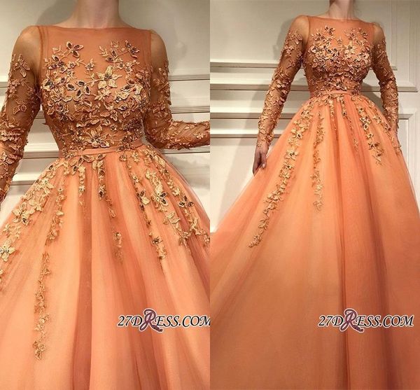 orange bateau long sleeve a-line prom dress handmade flowers evening quinceanera ball gown formal party dresses bc2054, Black
orange bateau long sleeve a-line prom dress handmade flowers evening quinceanera ball gown formal party dresses bc2054, Black