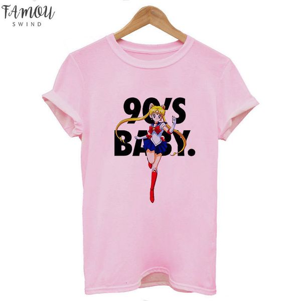 women clothes 2020 thin section print summer harajuku sailor moon shirt 90s baby fashion leisure t shirt aesthetic tshirt, White
women clothes 2020 thin section print summer harajuku sailor moon shirt 90s baby fashion leisure t shirt aesthetic tshirt, White