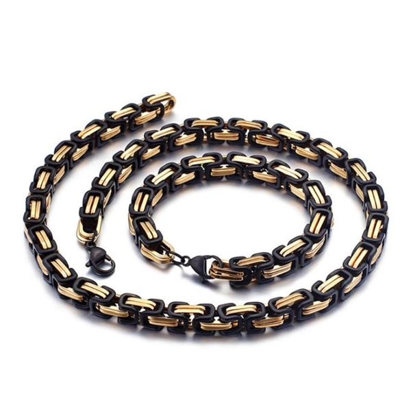 4/6/8mm trendy jewelry gold black tone stainless steel handmade byzantine chain necklace or bracelet 1pcs birthday present 7-40, Silver
4/6/8mm trendy jewelry gold black tone stainless steel handmade byzantine chain necklace or bracelet 1pcs birthday present 7-40, Silver