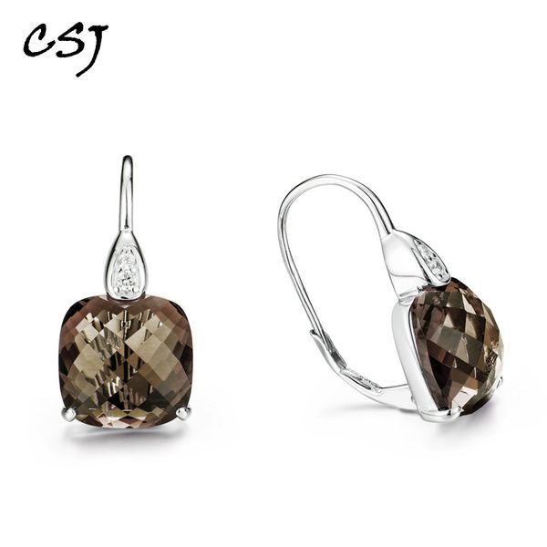 other csj natural smoky quartz earrings 925 sterling sliver green crystal drop for women lady mother party gift box, Golden;silver
other csj natural smoky quartz earrings 925 sterling sliver green crystal drop for women lady mother party gift box, Golden;silver