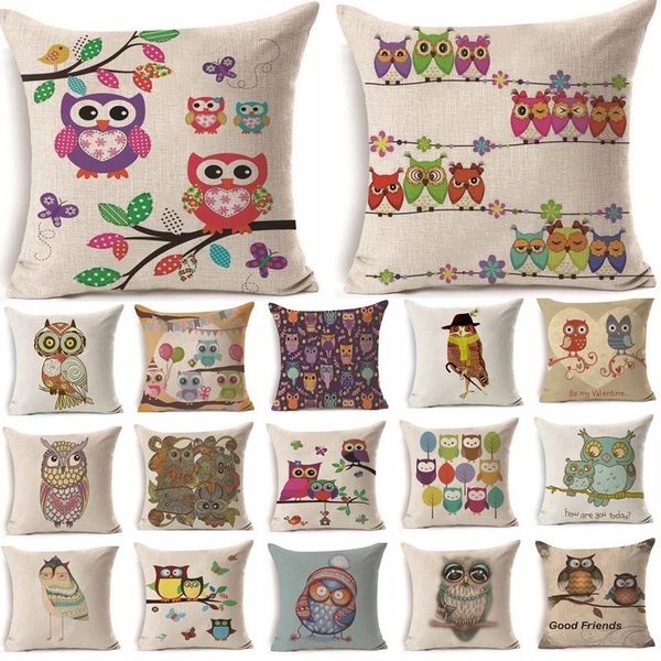 45*45 cm colorful cute owl pattern cotton linen throw pillow cushion cover car home sofa decorative pillowcase 40242
45*45 cm colorful cute owl pattern cotton linen throw pillow cushion cover car home sofa decorative pillowcase 40242