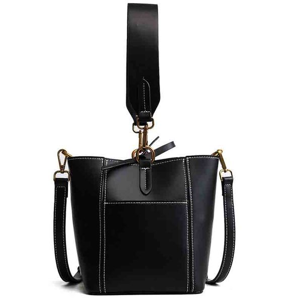 women's bucket bag new pu fashion solid color large capacity handbag long-distance travel messenger bag sale
