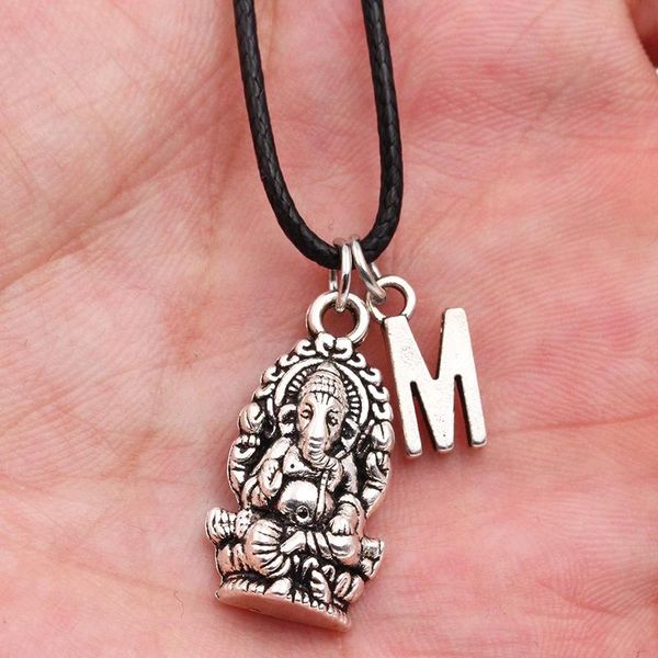 2020 новый a-z письмо ганеша будды слон поделки ручной работы подвеска кожа ожерелье для мужчин женщин мода ювелирные изделия пару подарков, Silver
2020 новый a-z письмо ганеша будды слон поделки ручной работы подвеска кожа ожерелье для мужчин женщин мода ювелирные изделия пару подарков, Silver
