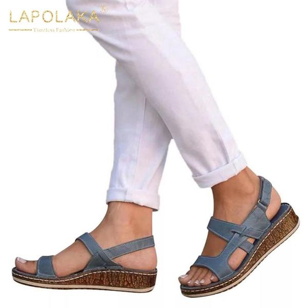 lapolaka new arrivals 2020 wedge heels hook&loop casual shoes woman sandals female platform leisure sandals women shoes, Black
lapolaka new arrivals 2020 wedge heels hook&loop casual shoes woman sandals female platform leisure sandals women shoes, Black