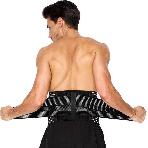 sports waist 6 spring support bandages double pressurized breathable fitness bodybuilding belt weightlifting gear back brace, Black;gray
sports waist 6 spring support bandages double pressurized breathable fitness bodybuilding belt weightlifting gear back brace, Black;gray